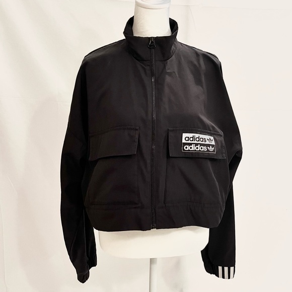 Adidas Originals R.Y.V. Cropped Track Top Black Size L - Picture 4 of 14